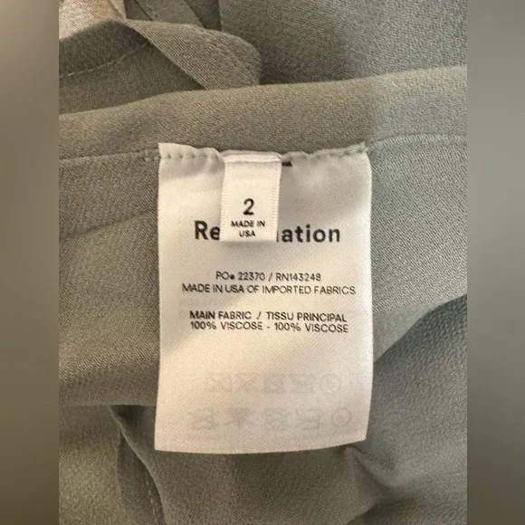 REFORMATION LORNE DRESS - GREEN - Picture 6 of 6